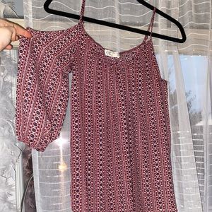 Cold shoulder 3/4 sleeve blouse